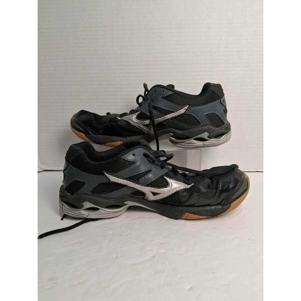 Mizuno Men's W8.5 Wave Lightning Z5 Volleyball Shoes Black Silver